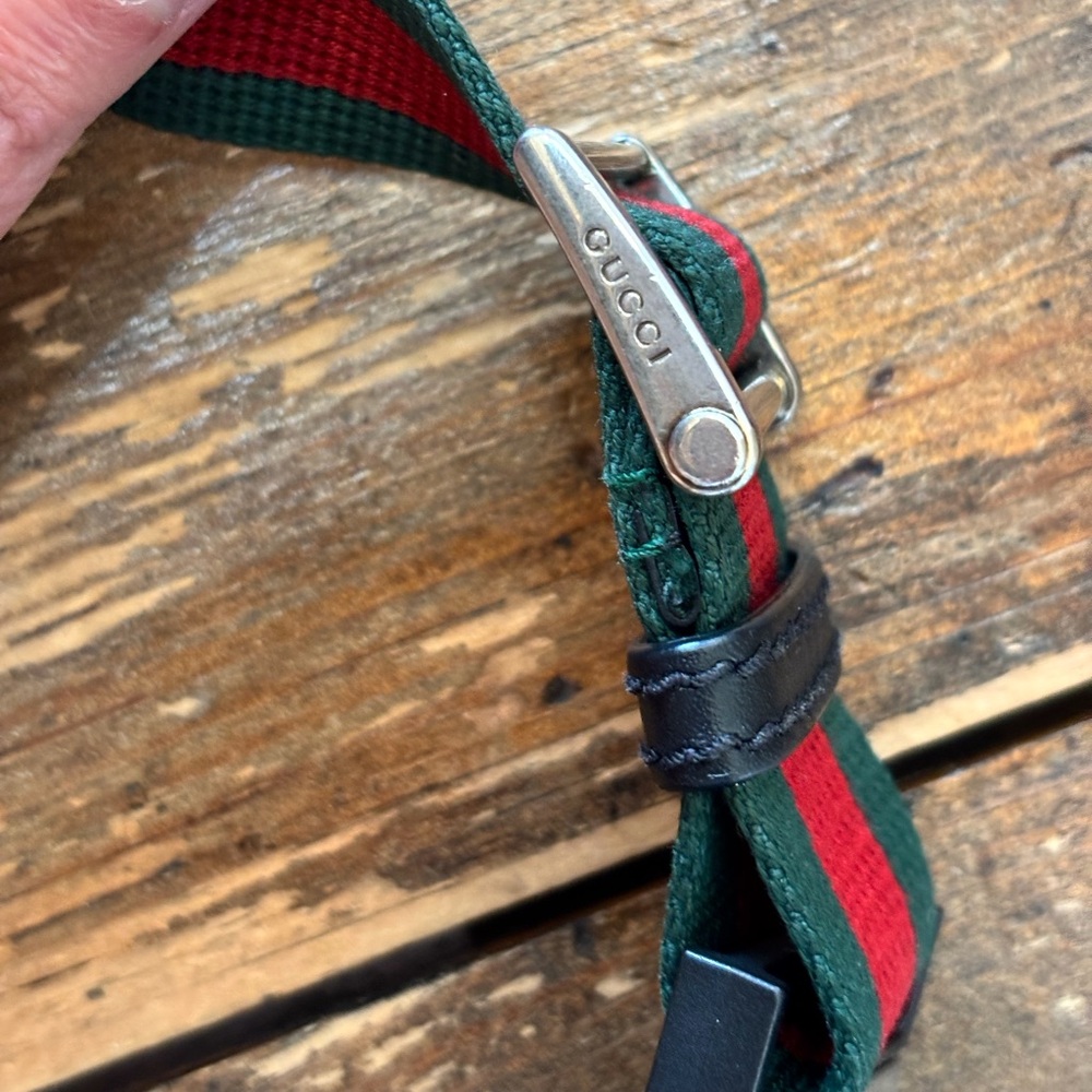 GUCCI Black Techno Canvas Belt / Shoulder / Crossbody Bag - Picture 7 of 16